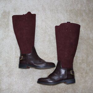 Chic Burgundy Over the Knee Boots